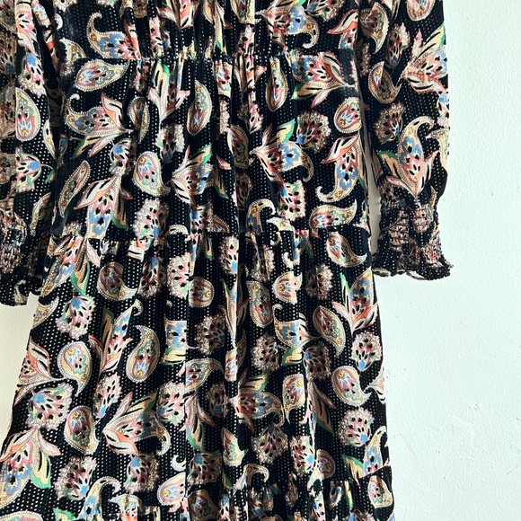ba&sh Roane Midi Dress | Black Paisley | Size US 6 - Picture 13 of 16
